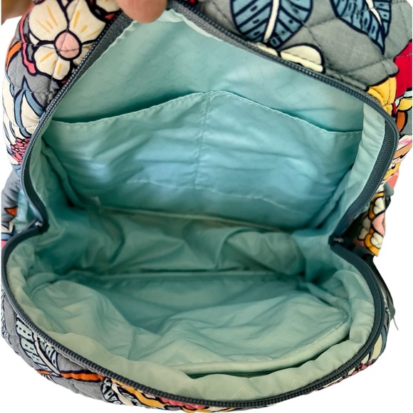 Vera Bradley Small Backpack Quilted Floral Print Blues, Grey, Pink, Red EUC - Picture 11 of 14